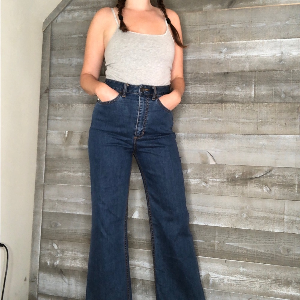 Marc Jacobs Dark Blue High-Waisted Flare Jeans